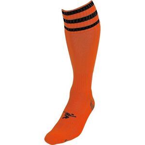 Precision Unisex Adult 3 Stripe Pro Soccer Socks / Tangerine/Black